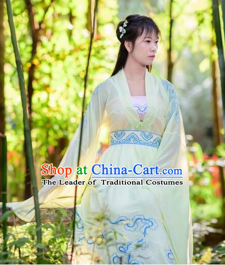 Women Han Fu_Hanfu Clothing Hanzhuang Historical Dress Historical Clothing and Accessories Complete Set