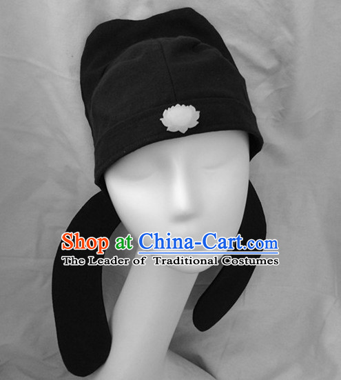 Handmade Chinese Ancient Style Tang Dynasty Black Hat for Men