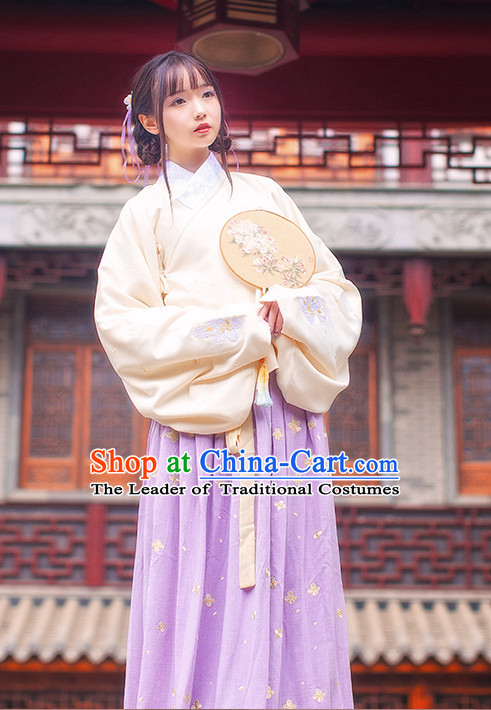 Chinese Traditional Oriental Dress Hanfu Clothing Asian Dresses Fashion Cheongsam Dress China Clothing and Hair Jewelry for Women