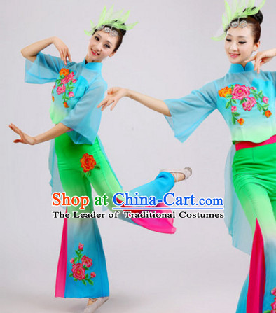 Chinese Folk Dance Dress Clothing Dresses Costume Ethnic Dancing Cultural Dances Costumes for Women