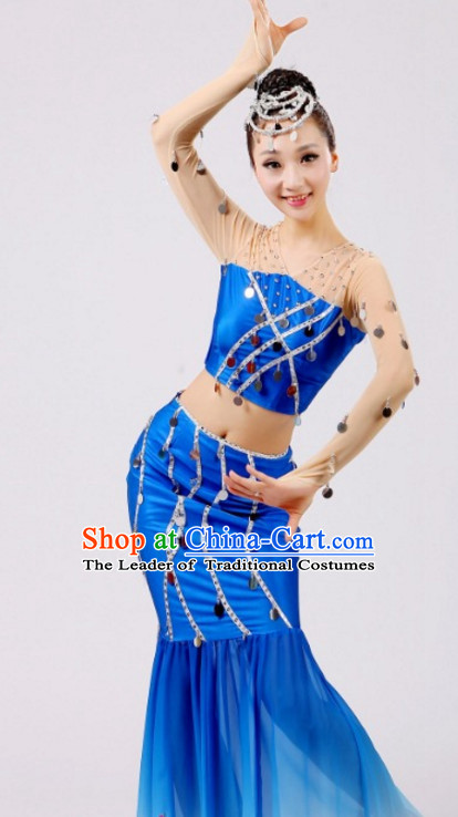 Chinese Folk Dance Dress Clothing Dresses Costume Ethnic Dancing Cultural Dances Costumes for Women