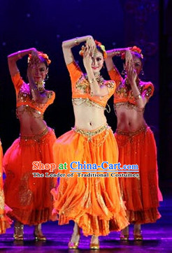 Indian Classical Folk Dance Dress Clothing Dresses Costume Classic Dancing Cultural Dances Costumes for Women