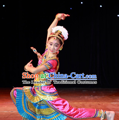 Indian Classical Folk Dance Dress Clothing Dresses Costume Classic Dancing Cultural Dances Costumes for Women