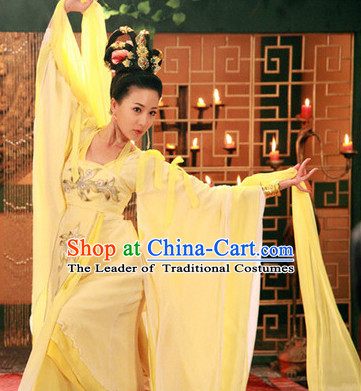 Ancient Chinese Classical Dancer Drama Scene Hanfu Clothing Complete Set for Women