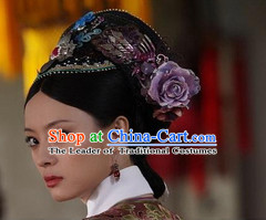 Qing Dynasty Imperial Royal Quene Phoenix Hairstyle Wigs Hairstyle Chinese Oriental Hairstyles