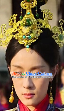 China Han Dynasty Imperial Royal Quene Hairpins Hair Accessories Hairstyle Wigs Chinese Oriental Hairstyles Headpieces