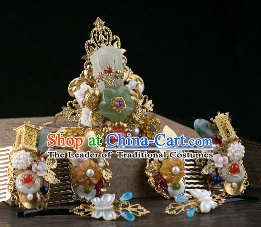 Chinese Imperial Quene Crown Empress Hairpins Hair Accessories Hairstyle Chinese Oriental Hairstyles Headpieces Wigs