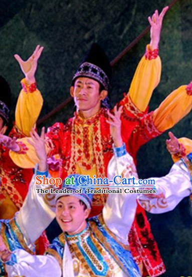 Chinese Folk Dance Dress Clothing Dresses Costume Ethnic Dancing Cultural Dances Costumes for Women Girls