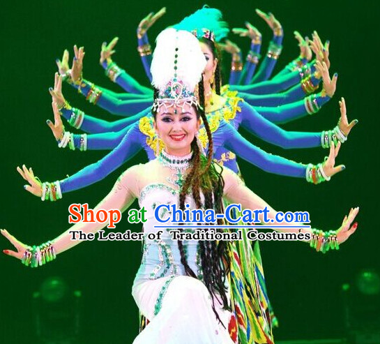 Chinese Folk Dance Dress Clothing Dresses Costume Ethnic Dancing Cultural Dances Costumes for Women Girls