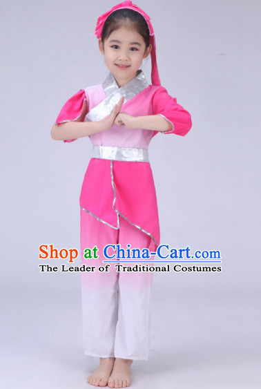 Chinese Traditional Dancer Costumes Complete Set for Kids