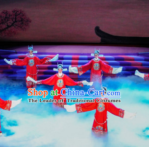 Chinese Classical Opera Guan Gong Dance Costume Folk Dancing Costumes Traditional Chinese Dance Costumes Asian Dancewear Complete Set for Men Boys