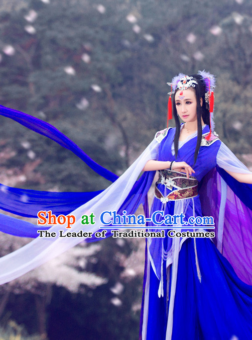 Ancient Chinese Princess Clothing and Hair Accessories Complete Set for Women Girls Kids Adults