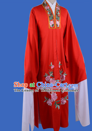 Chinese Opera Costumes Huangmei Opera Stage Performance Costume Chinese Traditional Water Sleeve Costume Drama Costumes and Hat Complete Set