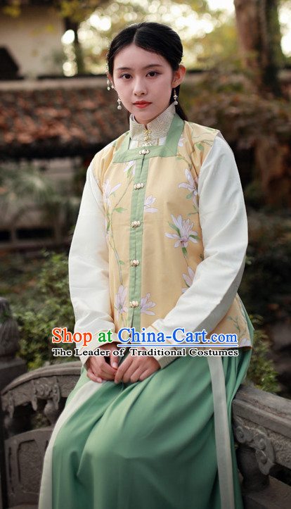 Ancient Chinese Ming Dynasty Clothing Chinese National Costumes Ancient Chinese Costume Traditional Chinese Clothes Complete Set for Women Girls