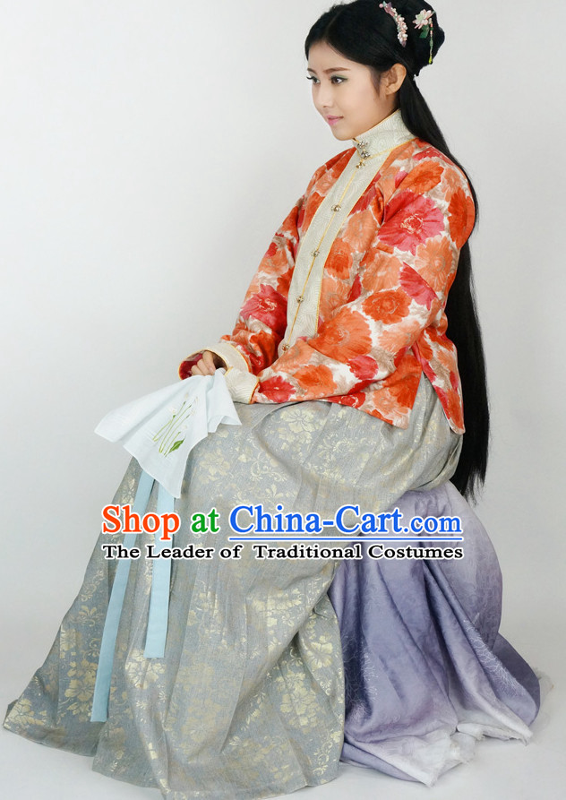 Ancient Chinese Ming Dynasty Clothing Chinese National Costumes Ancient Chinese Costume Traditional Chinese Clothes Complete Set for Women Girls