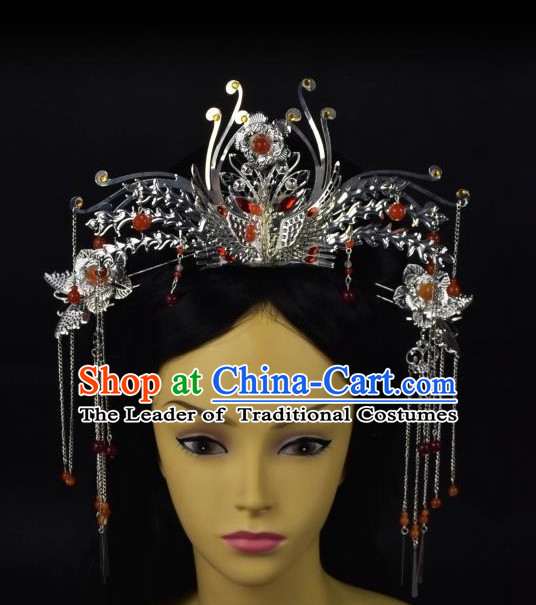 Top Chinese Empress Phoenix Hair Style China Hairpieces Chinese Traditional Hairpins Bridal Headwear