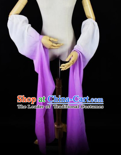 Chinese Traditional Stage Performance Color Transition Water Sleeve Long Sleeves