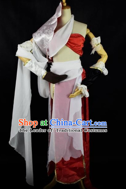 Chinese Traditional Stage Performance Hanfu Cosplay Princess Costume Chinese Cosplay Hanfu Halloween Costume Party Costume Fancy Dress