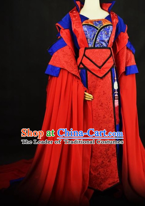 Chinese Traditional Hanfu Queen Cosplay Costume Chinese Cosplay Hanfu Halloween Costume Party Costume Fancy Dress