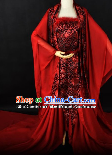 Chinese Traditional Hanfu Queen Cosplay Costume Chinese Cosplay Hanfu Halloween Costume Party Costume Fancy Dress