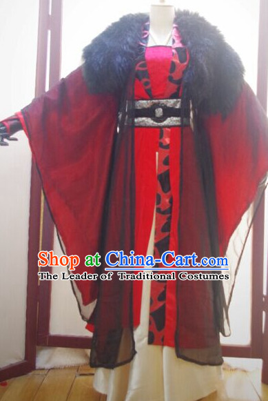 Chinese Ancient Han Fu Emperor Clothing Robes Tunics Accessories Traditional China Clothes Men Adults Kids