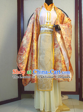 Chinese Ancient Han Fu Royal Clothing Robes Tunics Accessories Traditional China Clothes Adults Kids