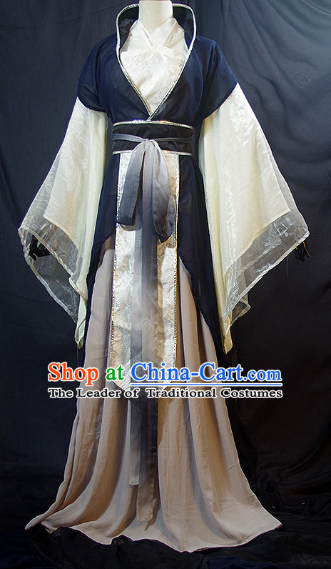 Chinese Ancient Han Fu Royal Clothing Robes Tunics Accessories Traditional China Clothes Adults Kids