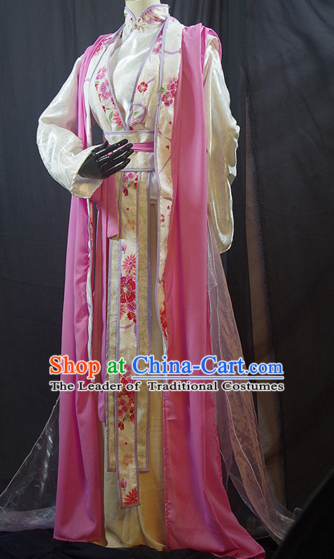 Chinese Ancient Han Fu Royal Clothing Robes Tunics Accessories Traditional China Clothes Adults Kids