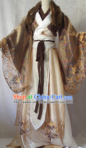 Chinese Ancient Han Fu Emperor Clothing Robes Tunics Accessories Traditional China Clothes Adults Kids