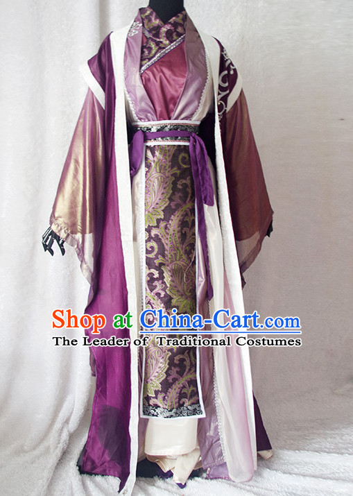 Chinese Ancient Han Fu Noblewoman Clothing Robes Tunics Accessories Traditional China Clothes Adults Kids