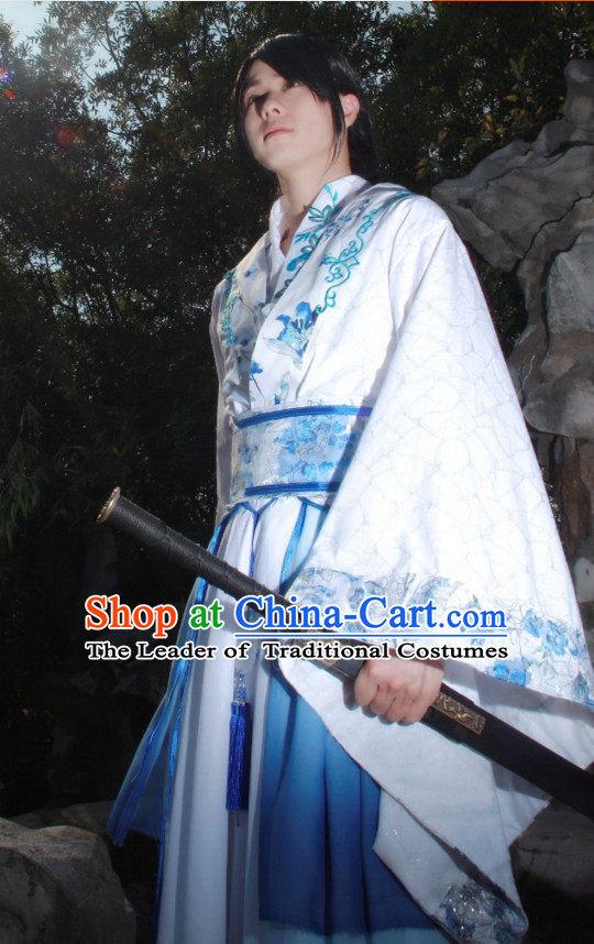 Chinese Traditional Han Fu Swordsman Clothes for Men China Women Dress Customized  Male Dresses Cheongsams Qipao Hanfu Complete Set