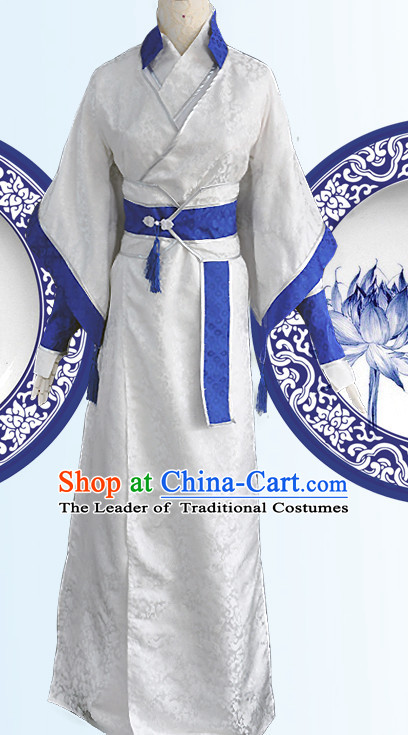 Ancient Chinese Scholar Costumes Complete Set for Men