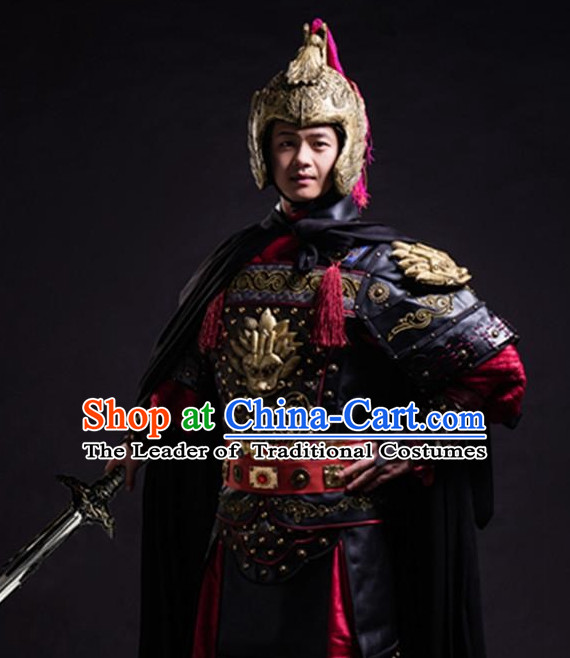 Ancient Chinese General Costume Armor Costumes Complete Set for Men