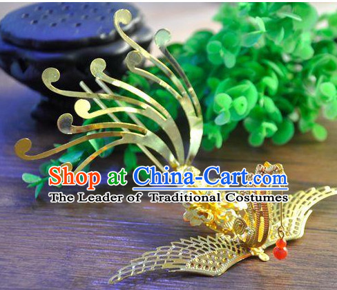 Princess Hanfu Hair Accessories Headpiece Headdress Phoenix Crown Hair Decoration Head Hairpin Accessories Comb Wedding Headwear Hair Accessorie Head Dress