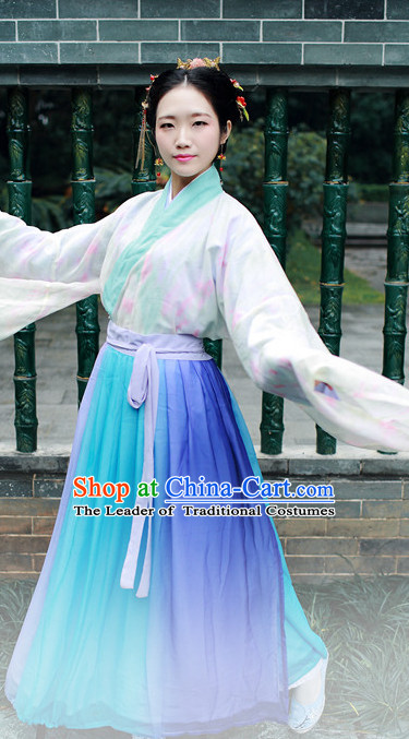 Asian Traditional High Quality Hanfu Fairy Princess Goddness Clothes Costume Costumes Complete Set for Women Girls Children Adults