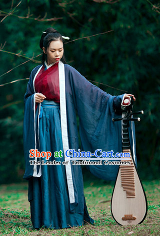 Asian Traditional High Quality Hanfu Fairy Princess Goddness Clothes Costume Costumes Complete Set for Women Girls Children Adults