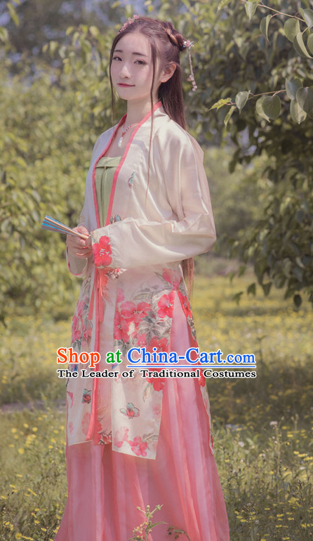 Asian Traditional High Quality Hanfu Fairy Princess Goddness Clothes Costume Costumes Complete Set for Women Girls Children Adults