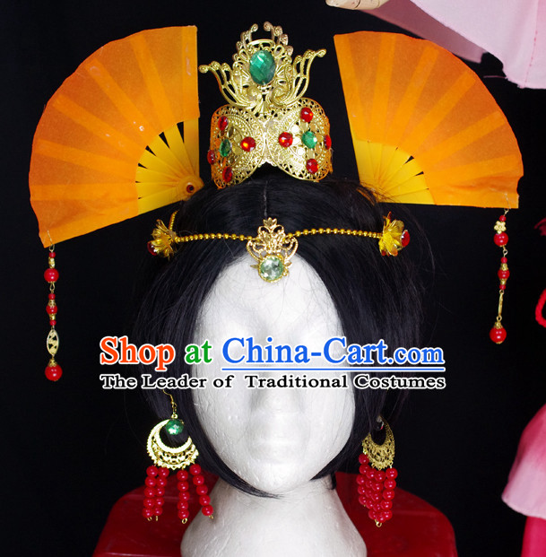 Top Chinese Traditional Armor Cosplay Suphero Supheroine Classical Headwear Hat