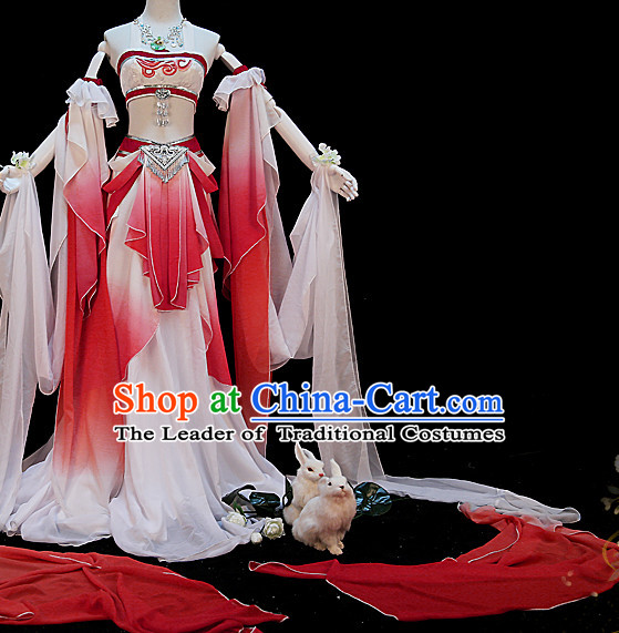 Ancient Chinese Princess Dance Costumes Dresses Hanzhuang Han Fu Han Clothing Traditional Chinese Dress Hanfu National Costume Complete Set for Women or Girls