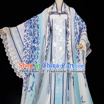 Ancient Chinese Princess Dresses Hanzhuang Empress Han Fu Queen Han Clothing Traditional Chinese Dress Hanfu National Costume Complete Set for Women or Girls