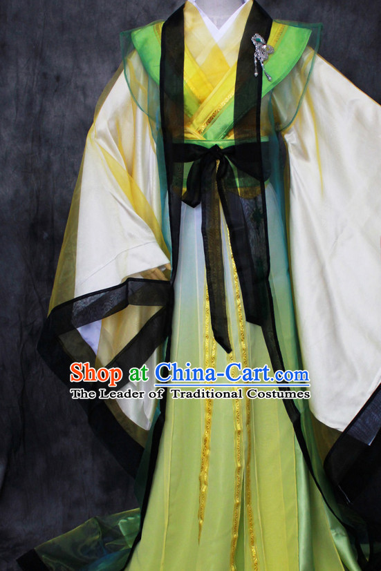 Chinese Classical Writer Clothes Hanfu Han Fu Costumes for Men