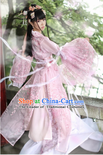 Top Chinese Ancient Tang Dynasty Artist Dresses Theater and Reenactment Costumes Complete Set for Women Girls