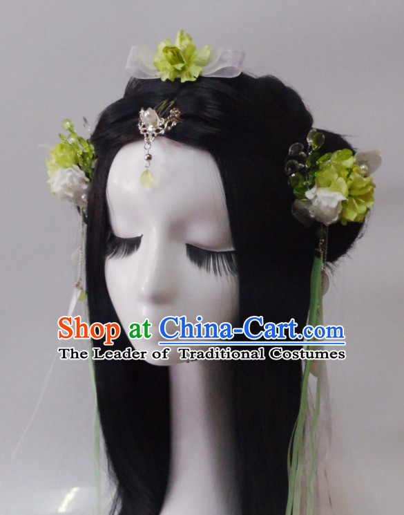 Chinese Classic Princess Wigs and Headwear Crowns Hats Headpiece Hair Accessories Jewelry Set