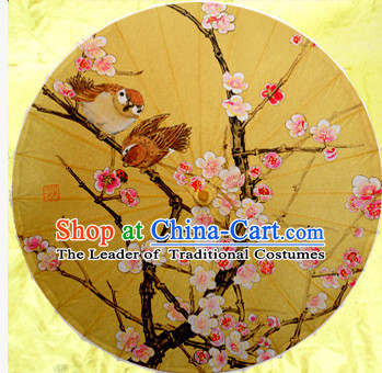 Asian Dance Umbrella China Handmade Classical Birds Flower Umbrellas Stage Performance Umbrella Dance Props