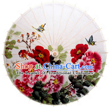 Asian Dance Umbrella China Handmade Traditional Painting Umbrellas Stage Performance Umbrella Dance Props