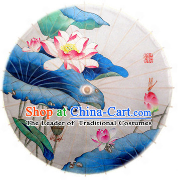 Asian Dance Umbrella China Handmade Lotus Umbrellas Stage Performance Umbrella Dance Props