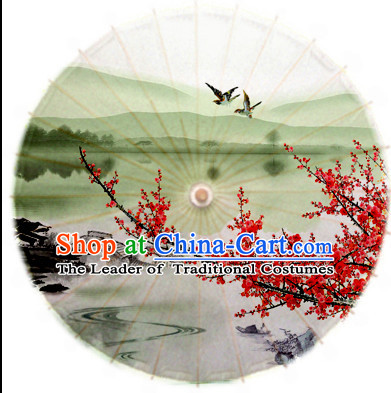 Asian Dance Umbrella China Handmade Traditional Painting Umbrellas Stage Performance Umbrella Dance Props