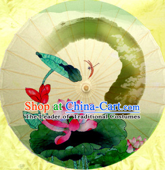 Traditional Rainproof Handmade Chinese Classic Oil Paper Umbrellas China Dance Umbrella Stage Performance Umbrella Dancing Props