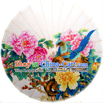 Traditional Rainproof Handmade Chinese Classic Oil Paper Umbrellas China Dance Umbrella Stage Performance Umbrella Dancing Props