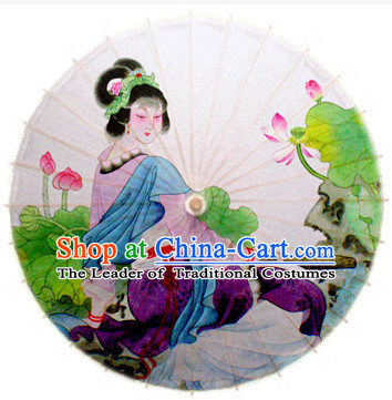 Traditional Rainproof Handmade Chinese Classic Oil Paper Umbrellas China Dance Umbrella Stage Performance Umbrella Dancing Props